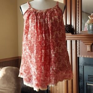 Women's Orange Paisley Tank Top